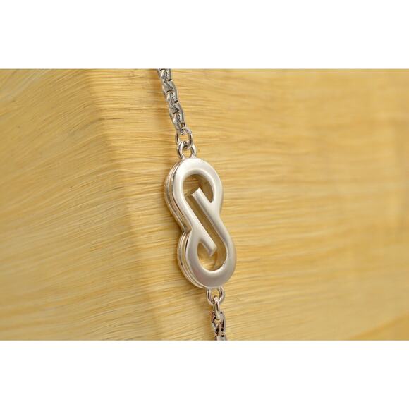 Vintage Givenchy 80s Logo Box Chain Necklace 36" Signed Runway Designer Jewelry - Picture 9 of 12